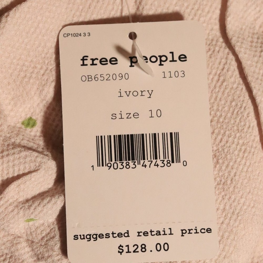 NWT Free People X Revolve Abbie Mini Dress Ivory - Picture 10 of 15